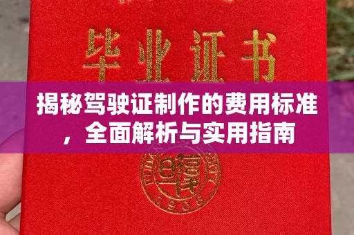 魏都揭秘驾驶证制作的费用标准，全面解析与实用指南